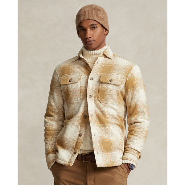 Plaid fleece jacket men's hotsell