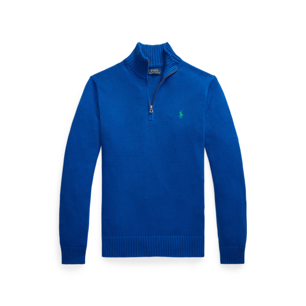 Cotton Quarter Zip Sweater for Men Ralph Lauren IE