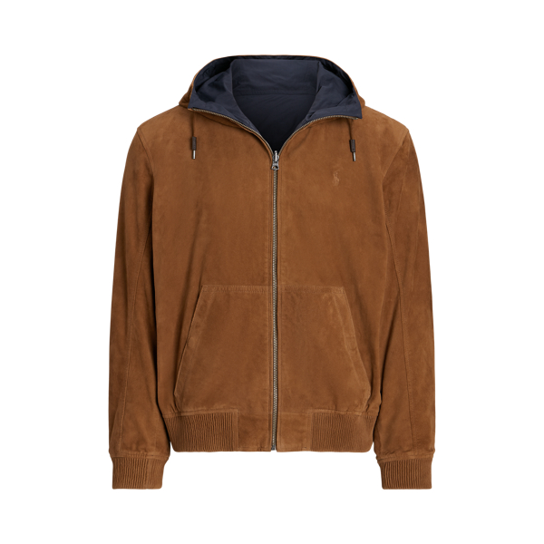 Reversible Suede Taffeta Hooded Jacket for Men Ralph Lauren PA