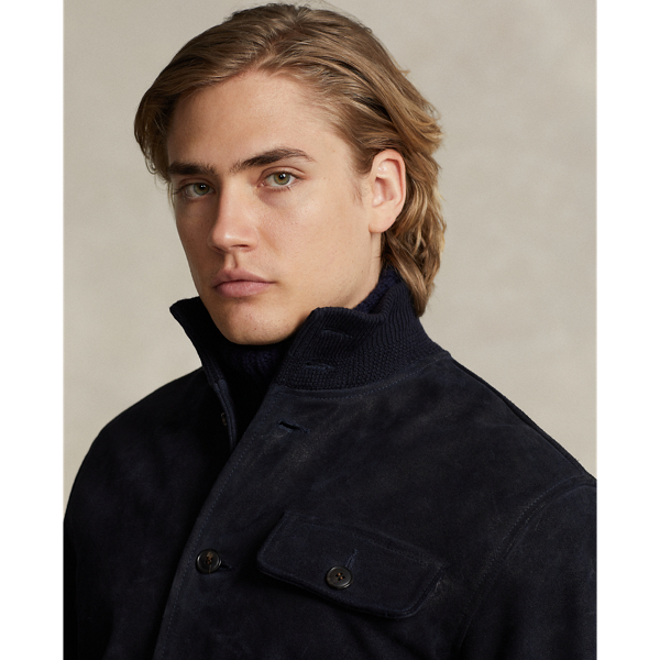 Collection Navy Roughout Suede Jacket Polo Ralph Lauren 6