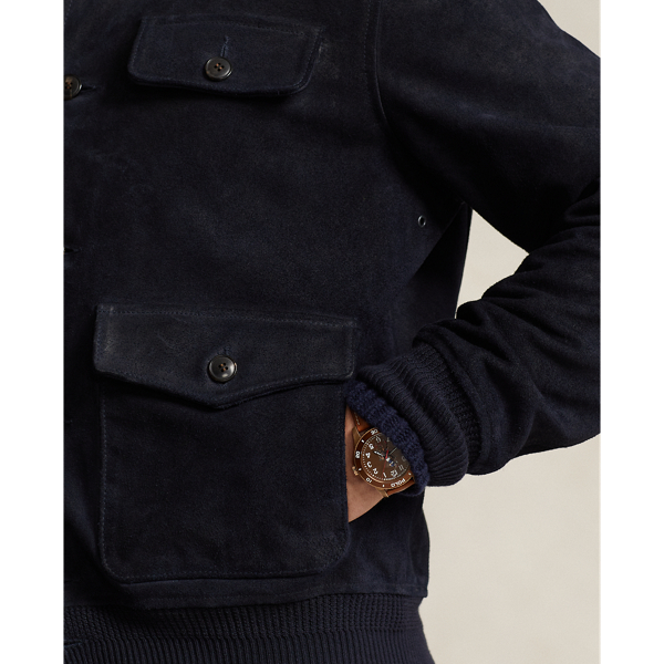 Collection Navy Roughout Suede Jacket Polo Ralph Lauren 7