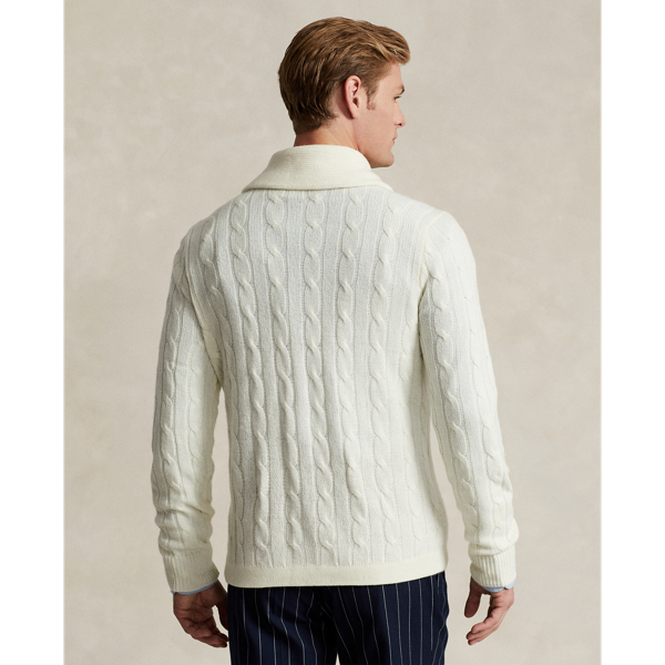 Polo Ralph Lauren 케이블 니트 캐시미어 카디건 크림 5
