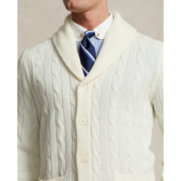 Polo Ralph Lauren 케이블 니트 캐시미어 카디건 크림 6