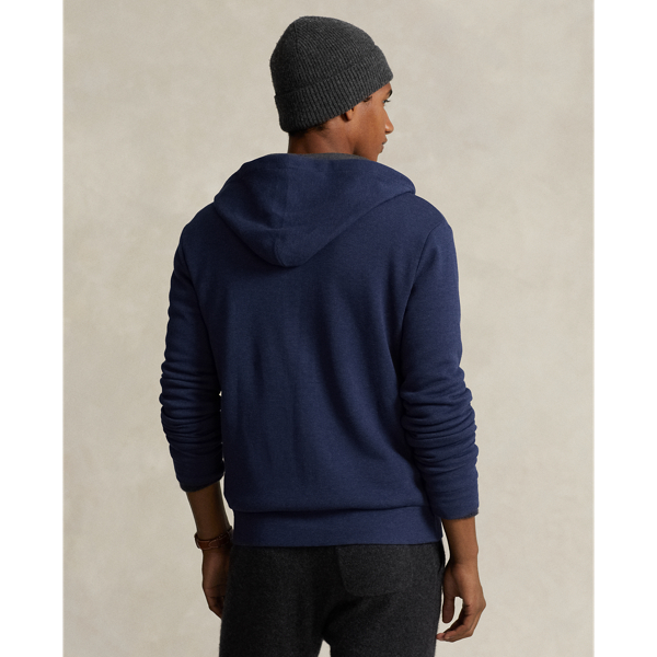 Double Knit Mesh Full Zip Hoodie for Men Ralph Lauren UK