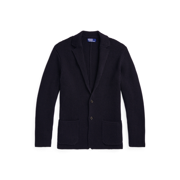 Wool-Blend Blazer Cardigan