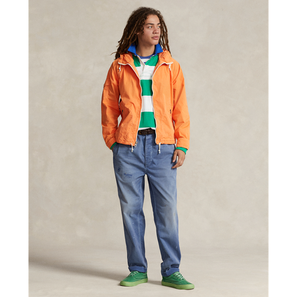 Bright Signal Orange Garment-Dyed Twill Hooded Jacket Polo Ralph Lauren for fall 4