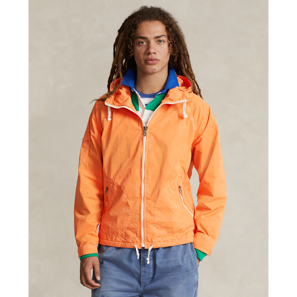 Bright Signal Orange Garment-Dyed Twill Hooded Jacket Polo Ralph Lauren for fall 1