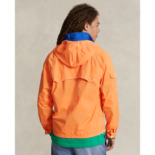 Bright Signal Orange Garment-Dyed Twill Hooded Jacket Polo Ralph Lauren for fall 5