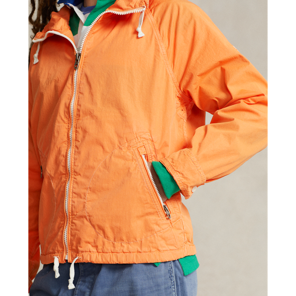 Bright Signal Orange Garment-Dyed Twill Hooded Jacket Polo Ralph Lauren for fall 6