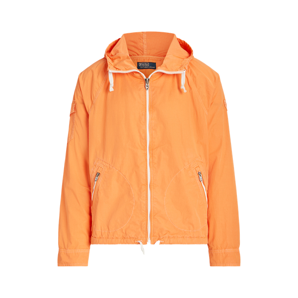 Veste &agrave; capuche en serg&eacute; teint en pi&egrave;ce