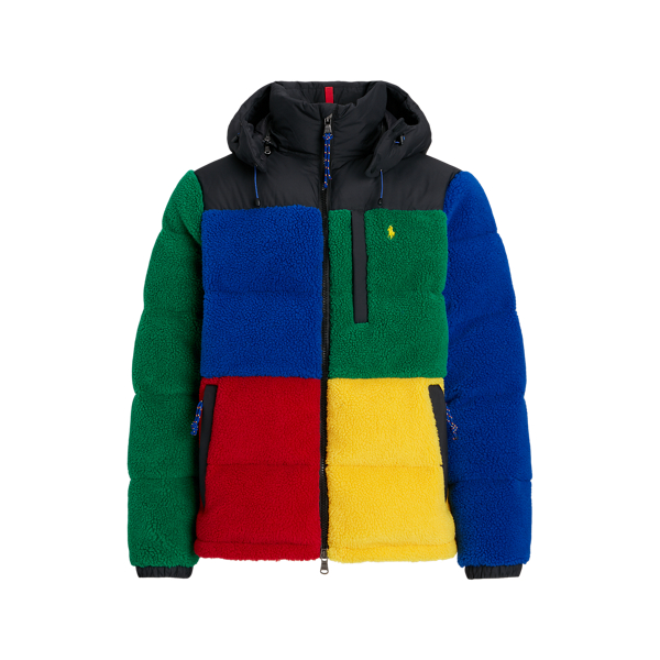 Colour-Blocked Pile Fleece Down Jacket Polo Ralph Lauren 1