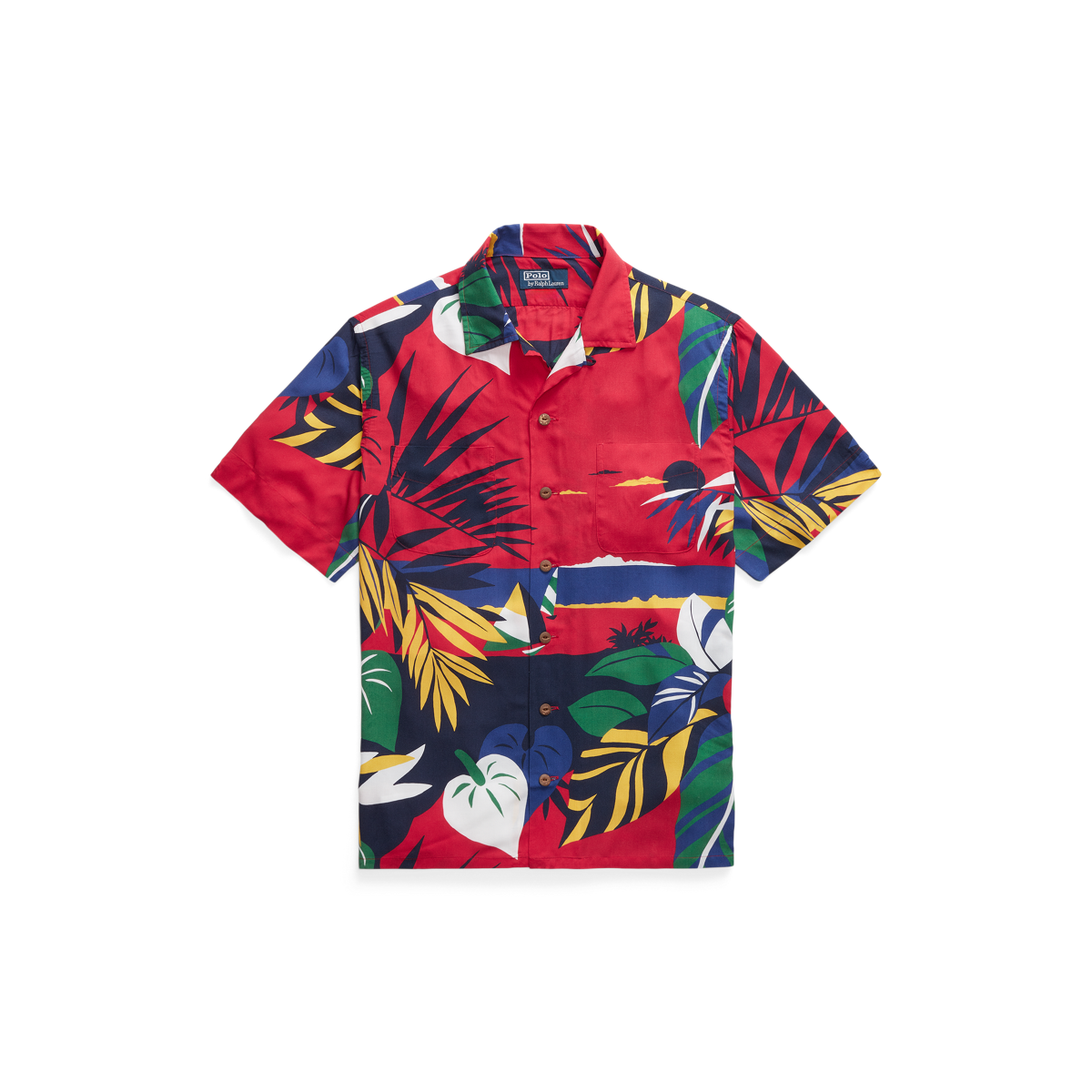 Classic Fit Hoffman Print Camp Shirt