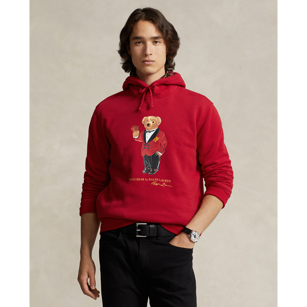 Red polo bear hoodie on sale