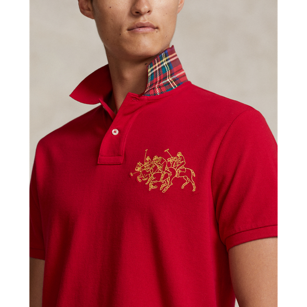 Park Ave Red Lunar New Year Triple-Pony Polo Shirt Polo Ralph Lauren 5