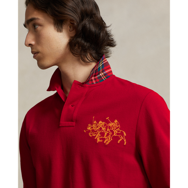 Park Ave Red Lunar New Year Triple-Pony Polo Shirt Polo Ralph Lauren 6