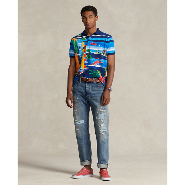 Custom-Slim-Fit Piqu&eacute;-Poloshirt Polo Ralph Lauren in Le Grand Blau 4