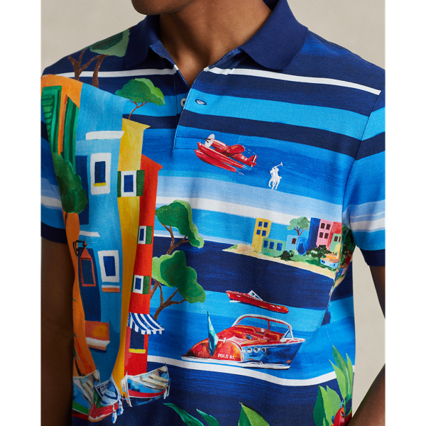 Custom-Slim-Fit Piqu&eacute;-Poloshirt Polo Ralph Lauren in Le Grand Blau 6