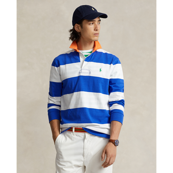 Classic Fit Striped Jersey Rugby Shirt