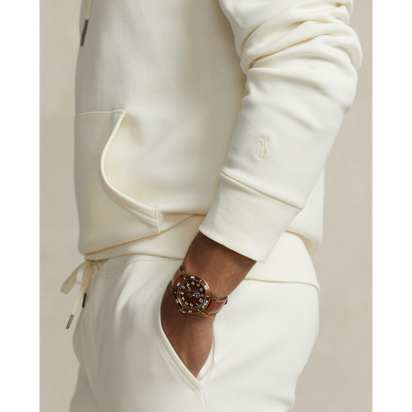 Sweat &agrave; capuche maille double Big Pony Polo Ralph Lauren en Cr&egrave;me clubhouse 6