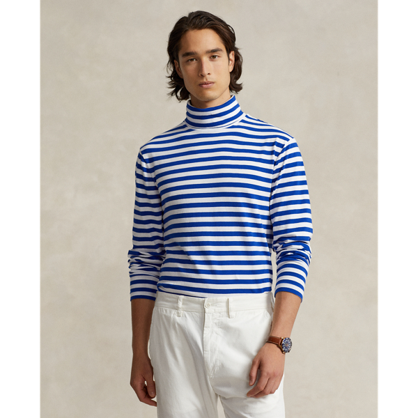 Striped Lisle Turtleneck