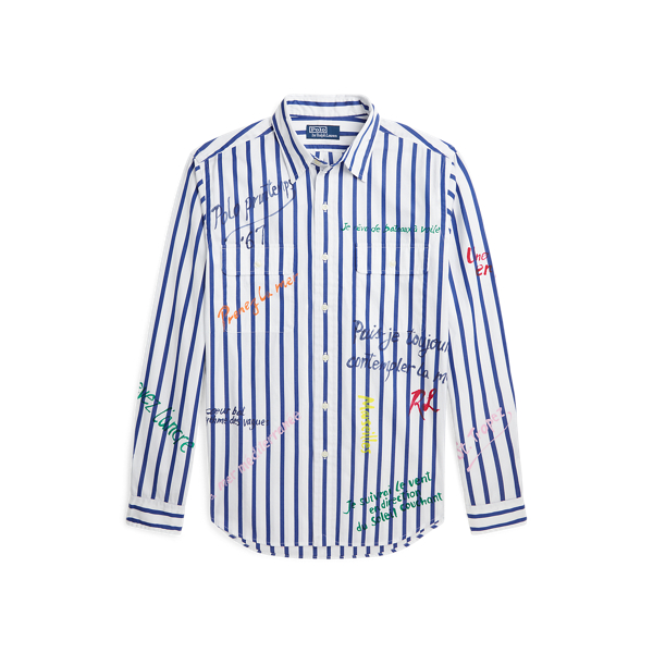 Classic Fit Striped Poplin Workshirt Polo Ralph Lauren 1