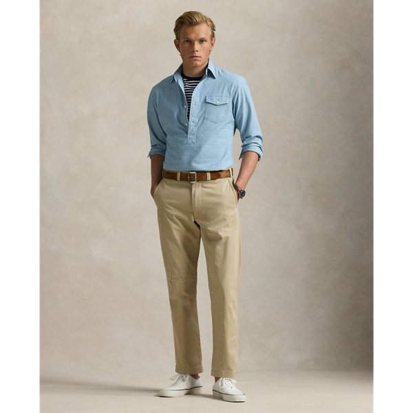 Classic Fit Chambray Popover Shirt