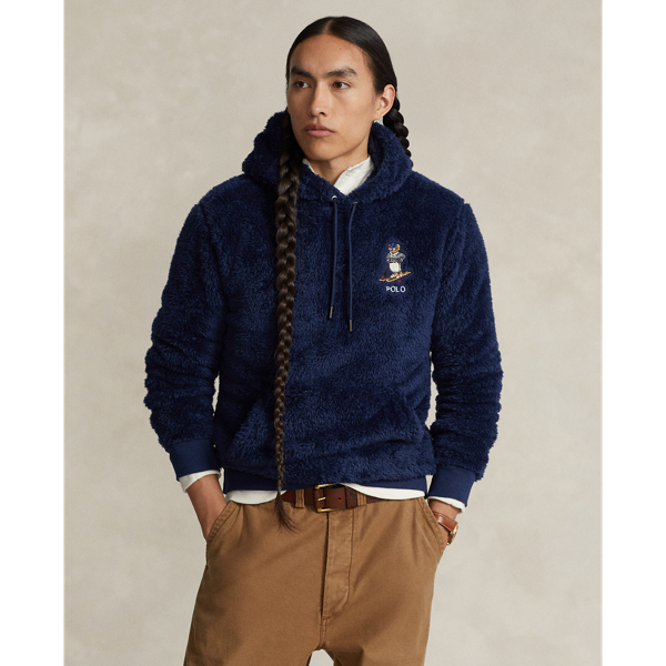 Newport Navy Polo Bear Pile Fleece Hoodie Polo Ralph Lauren 1