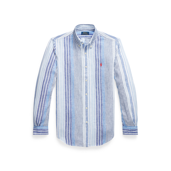 Custom Fit Striped Linen Shirt Polo Ralph Lauren 1