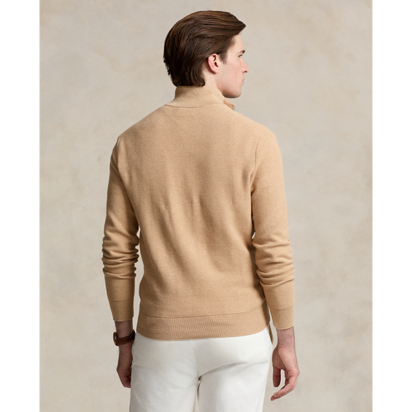 Mesh-Knit Cotton Quarter-Zip Jumper