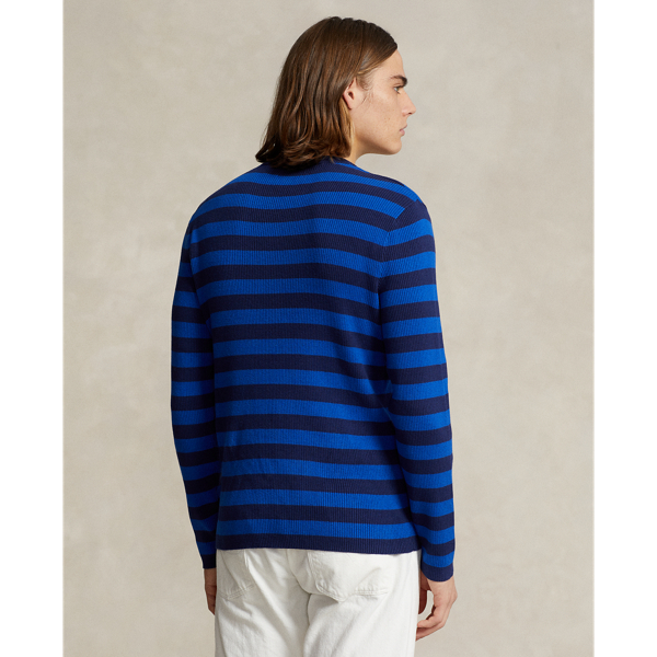 Royal Combo Striped Rib-Knit Cotton-Cashmere Sweater Polo Ralph Lauren 5