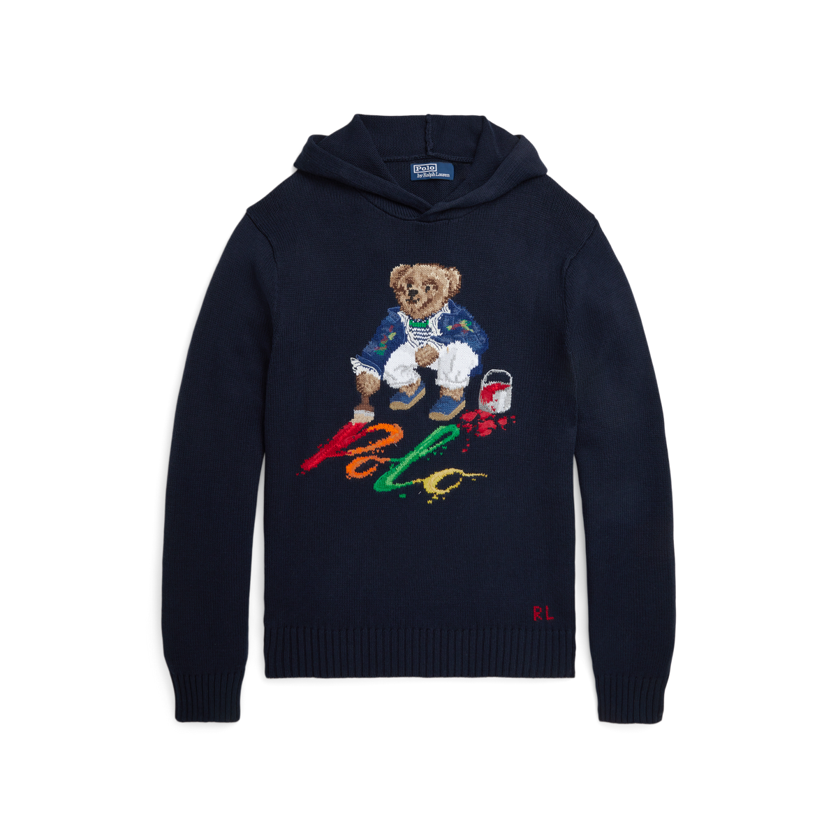 Polo Bear Cotton Hooded Sweater