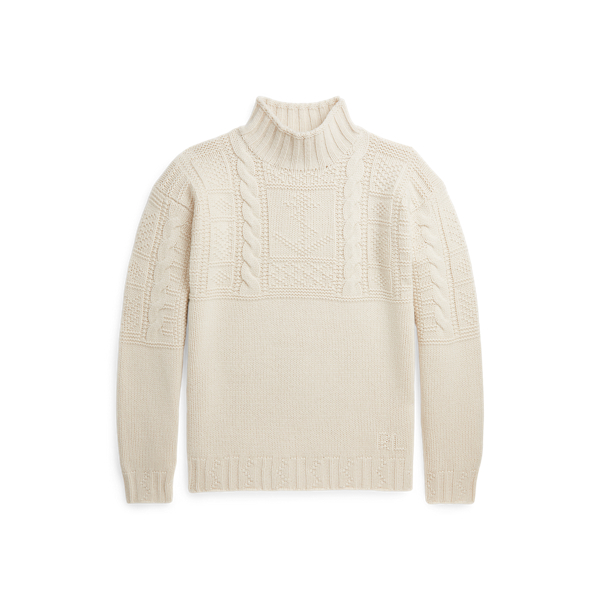 Aran-Pullover aus Wollmischung mit Anker Polo Ralph Lauren in 1