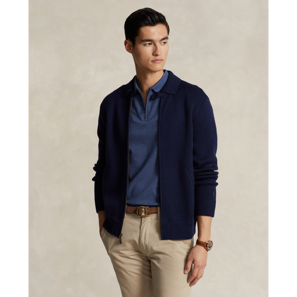 Washable Wool Full-Zip Jumper