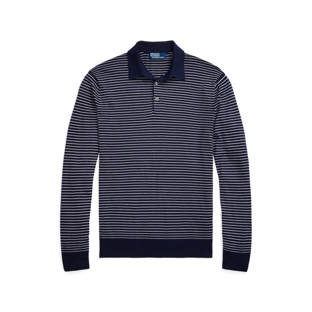 ★★POLO RALPH LAUREN★★ W Stripe Cotton Sweater Navy WMPOS Polo Ralph Lauren Striped Cotton Sweater Navy Combo at