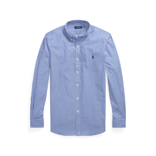 Slim Fit Striped Stretch Poplin Shirt