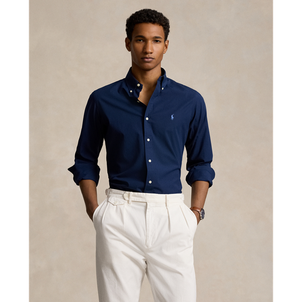 Polo ralph lauren men's classic fit stretch poplin shirt on sale