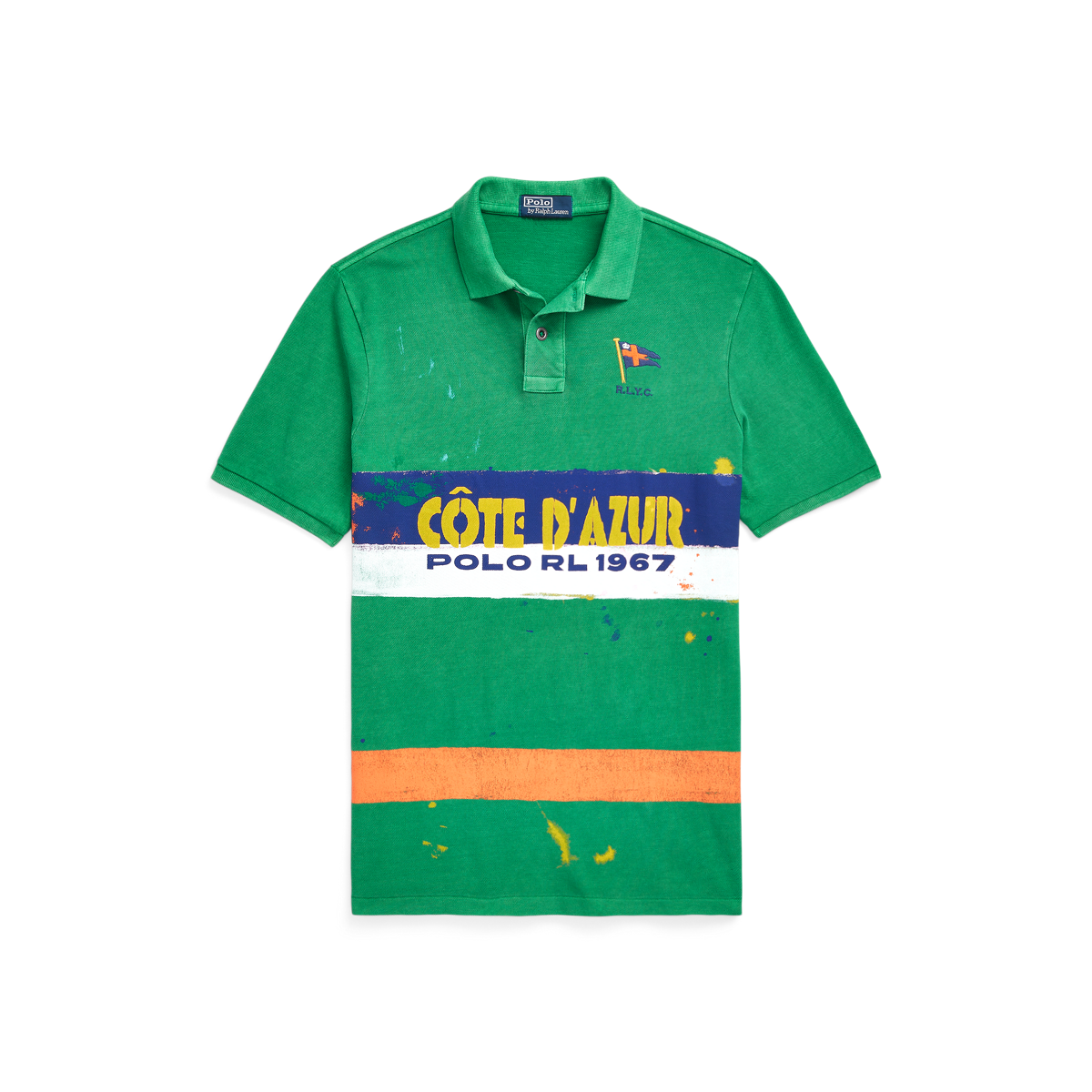 Classic Fit Mesh Graphic Polo Shirt