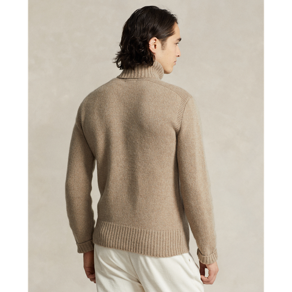 Woll-Kaschmir-Rollkragenpullover Polo Ralph Lauren in Eichenbraun meliert 5