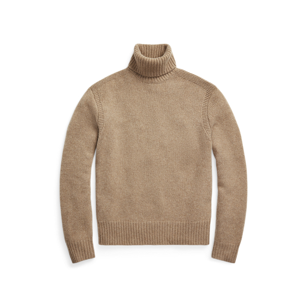 Woll-Kaschmir-Rollkragenpullover Polo Ralph Lauren in Eichenbraun meliert 2