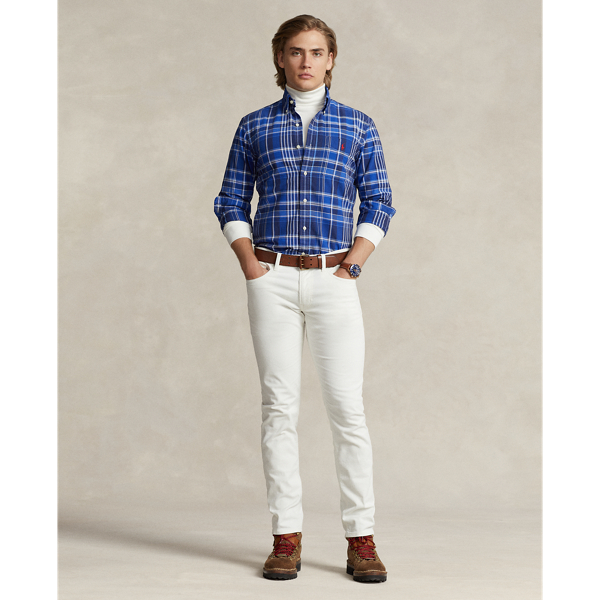 Blue Multi Classic Fit Plaid Oxford Shirt Polo Ralph Lauren 4