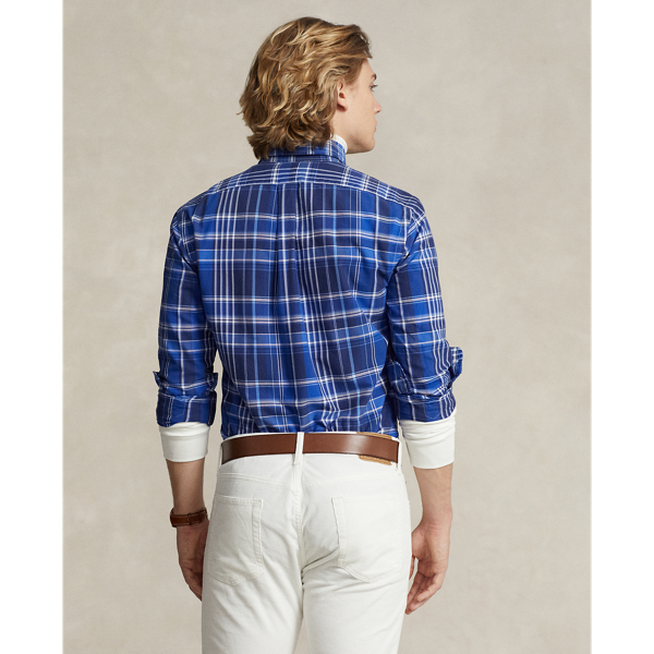 Blue Multi Classic Fit Plaid Oxford Shirt Polo Ralph Lauren 5