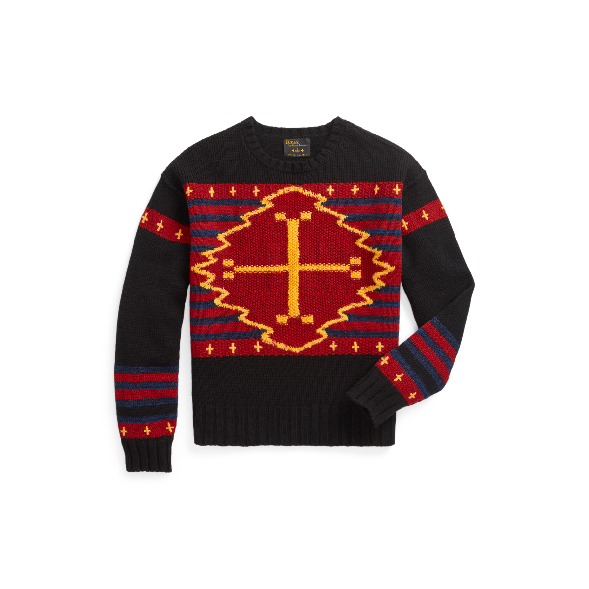 Black and red polo sweater hot sale