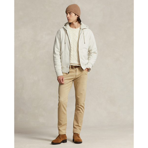 Chalk Heather Fleece Full-Zip Hoodie Polo Ralph Lauren 4