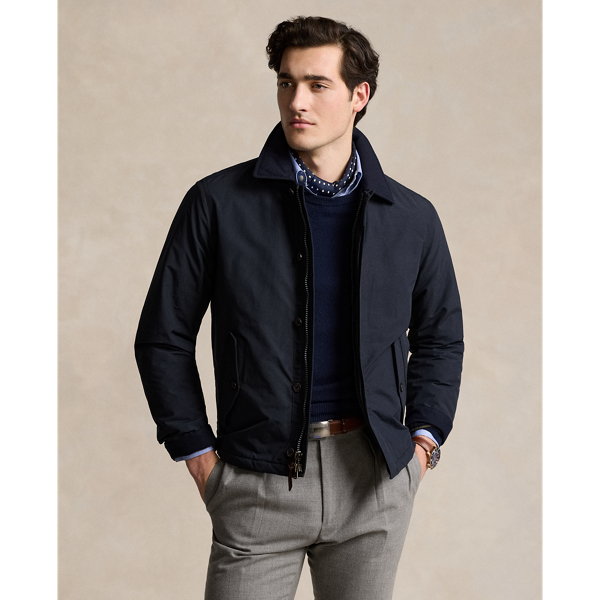 Collection Navy Twill-Trim Coated Jacket Polo Ralph Lauren 1