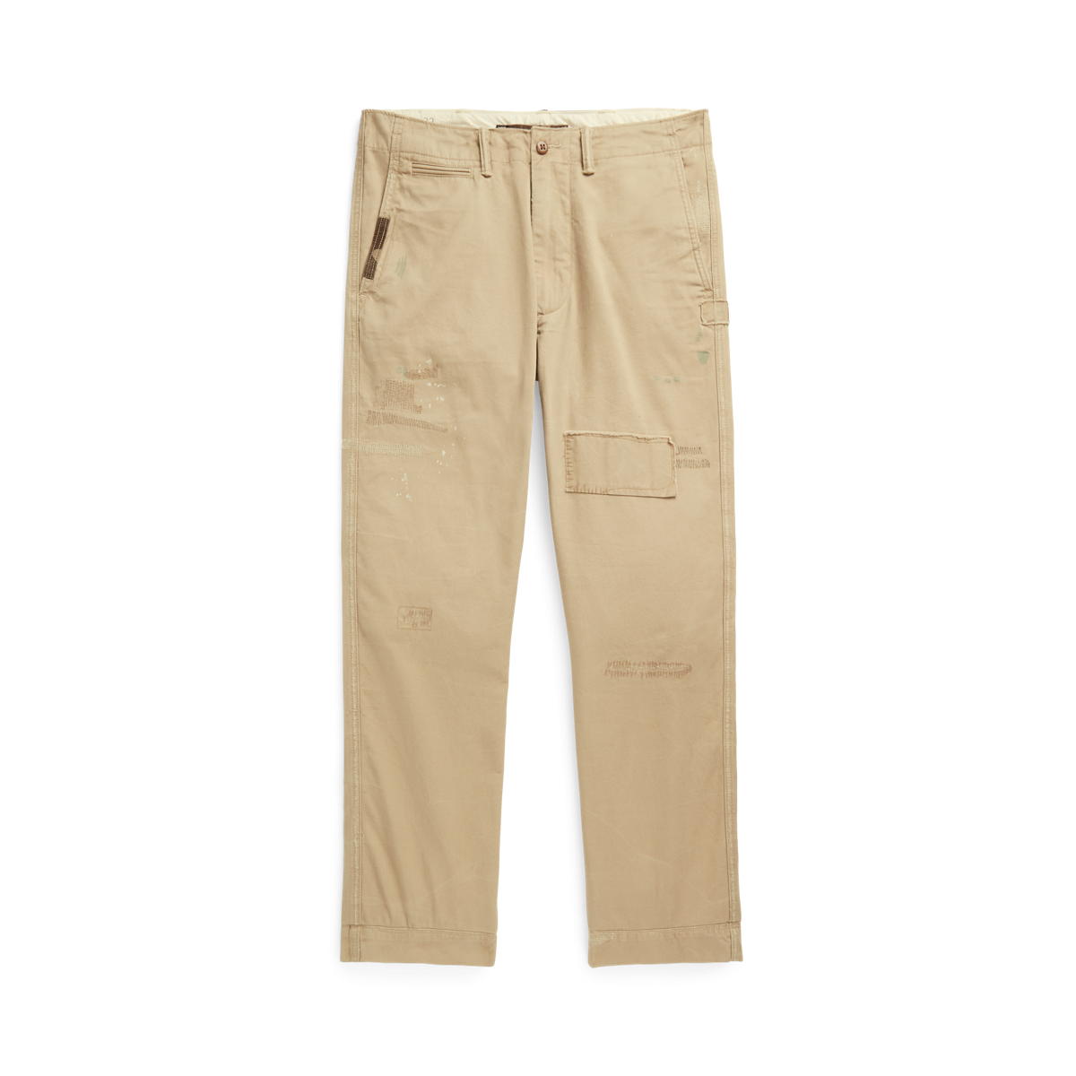 Relaxed Fit Distressed Chino Pant