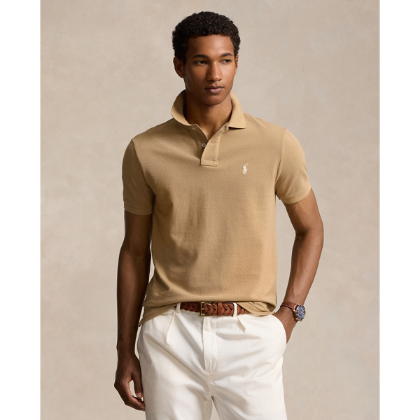 Cafe Tan The Iconic Mesh Polo Shirt Polo Ralph Lauren 1