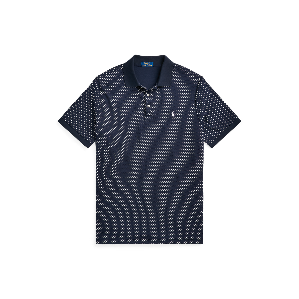 Classic Fit Dot Soft Cotton Polo Shirt