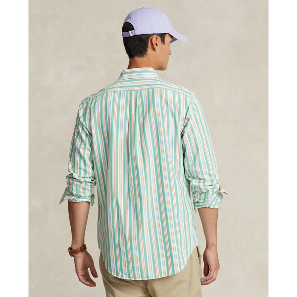 Green/White Multi Classic Fit Striped Oxford Shirt Polo Ralph Lauren 5