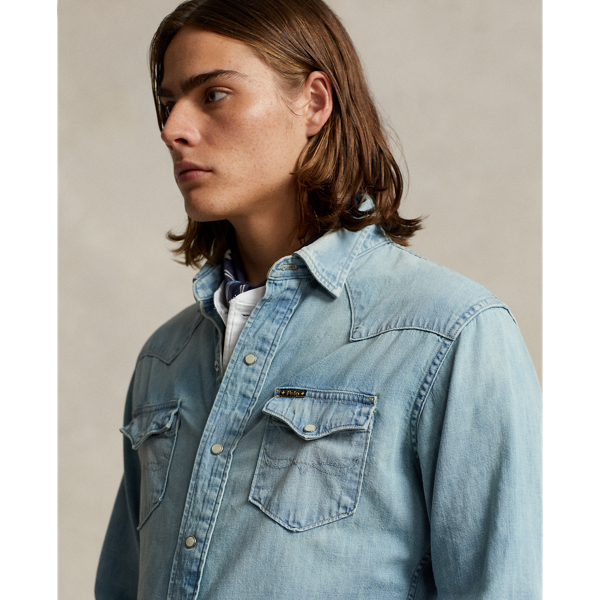 PRL x Naiomi Glasses Denim Western Shirt