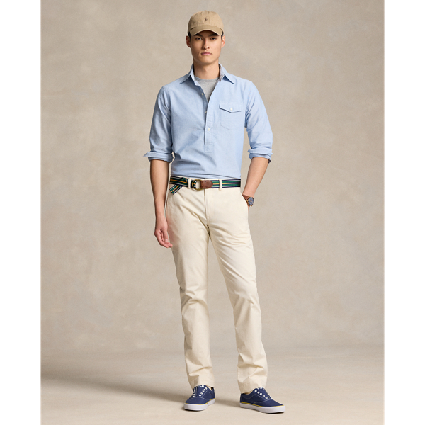 Blue Custom Fit Oxford Popover Shirt Polo Ralph Lauren 4